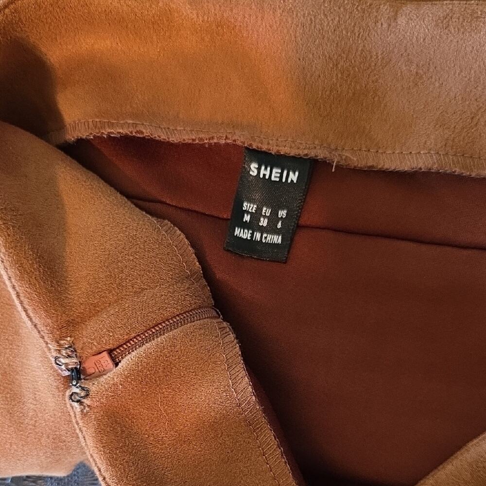 SHEIN Brown Tan Asymmetrical Mini Skirt Casual - Picture 4 of 6